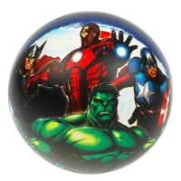 Мяч резиновый 23 см в сетке Супергерои полноцв