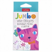 Карандаши восковые 6цв Котенок JUMBO