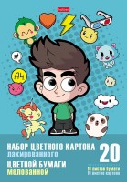 Картон цв А4 10л ХБ.(больш)+Бумага 10цв Влад А4