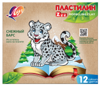 Пластилин  12цв Луч Зоо