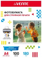 Фотобумага А4 deVente для стр.печ.матовая.одност.180г/м2 20л