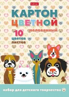 Картон цв А5 10л10цв ХБ Ушастики склейка