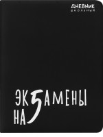 Дневник 1-11кл Кожзам Экзамены близко с цв печатью