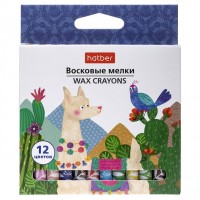 Карандаши восковые 12цв ХБ Colora