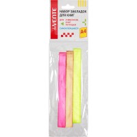 Закладка - ляссе самокл для формата А4 (3 широкие ленты)deVentе Неон