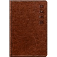 Телефон.книга А7 64л Кожзам БД Nebraska Brown