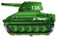 Шар ДБ31/79 Фигура Танк Т-134 зеленый