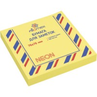 Блок бум 76*76 самокл-ся,deVente НЕОН Желтая