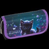 Пенал deVENTE Beautiful Cat 20.5*9.5*7 прямоугольный текстил на липучке