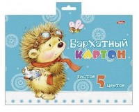 Картон Бархатный  А4 5л Ежик