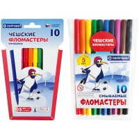 Фломастеры 10цв Centropen 7790 ПИНГВИНЫ
