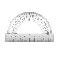 Транспортир 10см металлический ТС-10