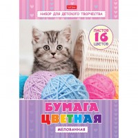 Бум цв 16л/16цв А4 ХБ Котенок с клубочком меловка