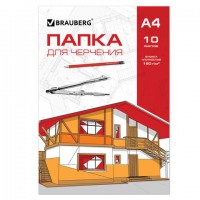 Папка д\черч.А4 10л 160гр б\рамки Брауберг 121510